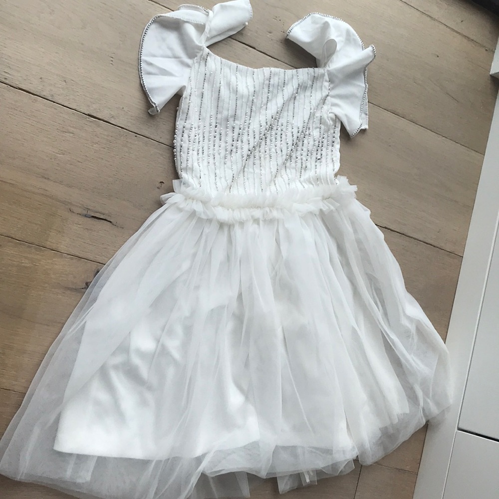 Crisp White Paisleys of London Opal Dress
